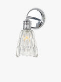 John Lewis Marlow crystal glass wall light chrome, imported from the UK