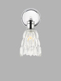 John Lewis Marlow crystal glass wall light chrome, imported from the UK