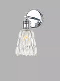 John Lewis Marlow crystal glass wall light chrome, imported from the UK