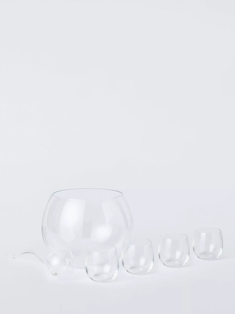 John Lewis punch bowl gift set clear - British product