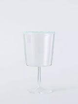 John Lewis John Lewis Stripe Rim Wine Glass, Light Blue/Clear, 310ml- Buy online at McGrocer