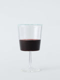 John Lewis stripe rim wine glass 310ml light blue clear, UK version