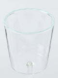 John Lewis stripe rim wine glass 310ml light blue clear, UK version