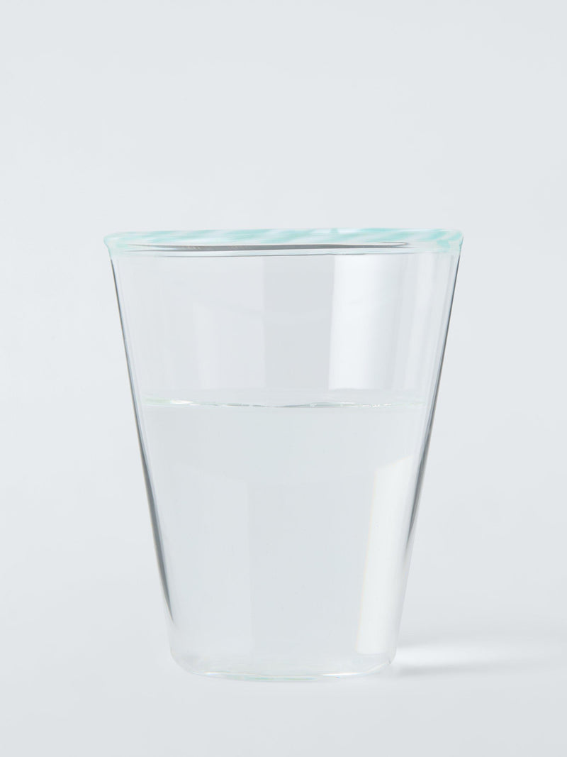 John Lewis stripe rim glass tumbler 315ml, imported from the UK