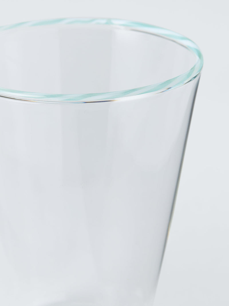 John Lewis stripe rim glass tumbler 315ml, imported from the UK