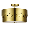 John Lewis Bea Scallop ceiling light brass, imported from the UK