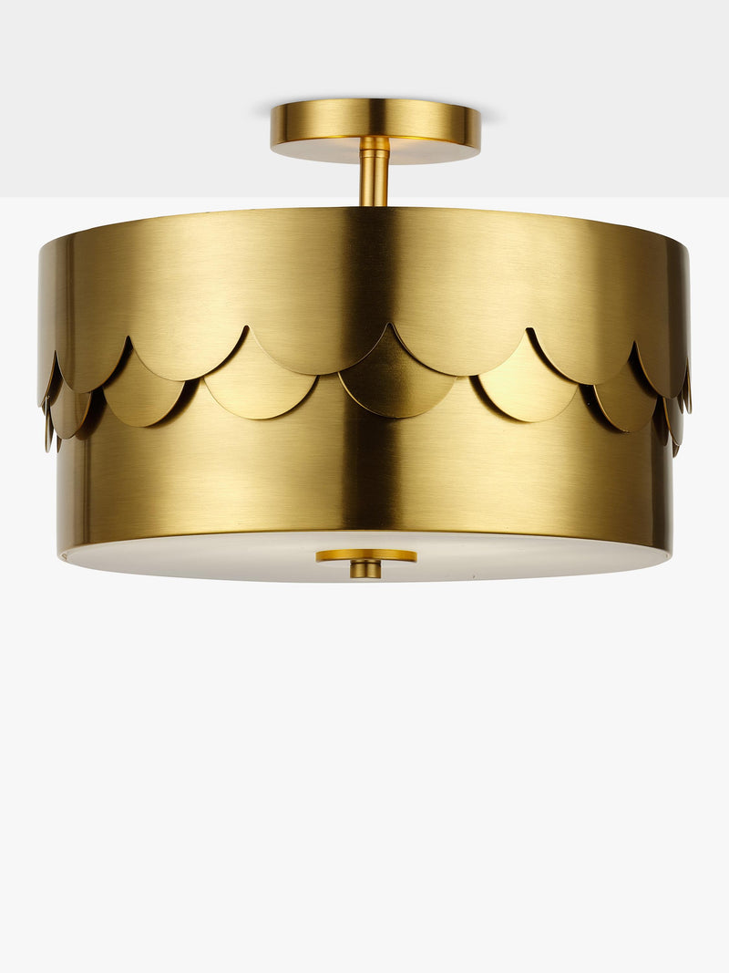 John Lewis Bea Scallop ceiling light brass, imported from the UK