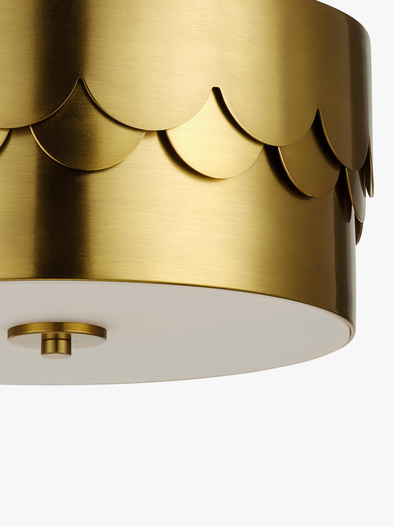 John Lewis Bea Scallop ceiling light brass, imported from the UK