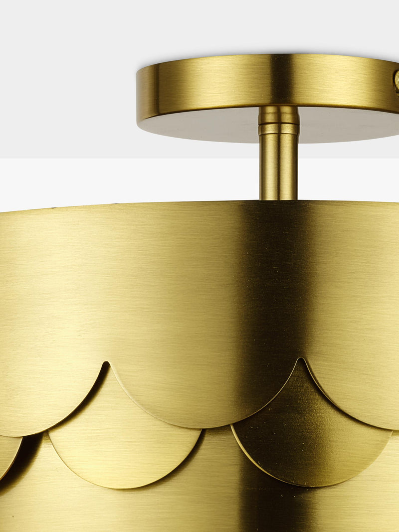 John Lewis Bea Scallop ceiling light brass, imported from the UK