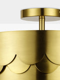 John Lewis Bea Scallop ceiling light brass, imported from the UK
