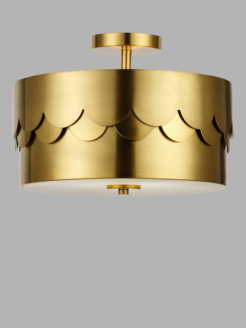 John Lewis Bea Scallop ceiling light brass, imported from the UK