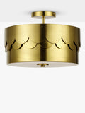 John Lewis Bea Scallop ceiling light brass, imported from the UK