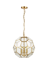 John Lewis John Lewis Geometric Glass Ball Pendant Ceiling Light, Gold- Buy online at McGrocer