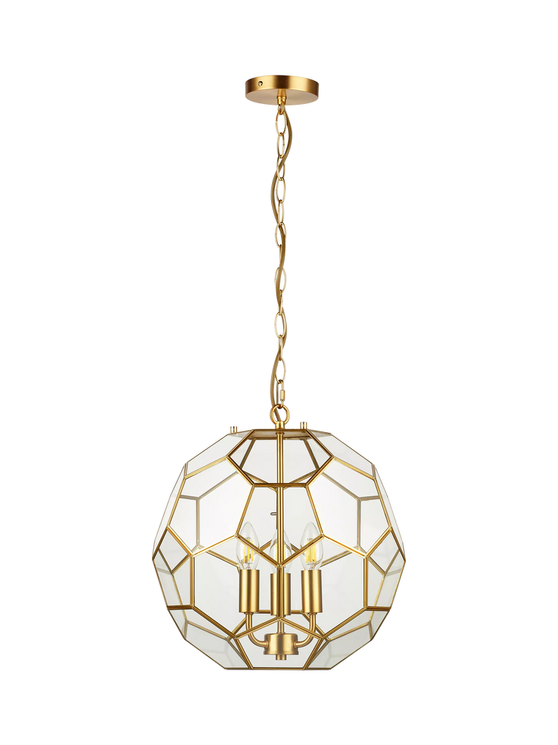 John Lewis geometric glass ball pendant ceiling light gold, UK version