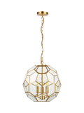 John Lewis geometric glass ball pendant ceiling light gold, UK version