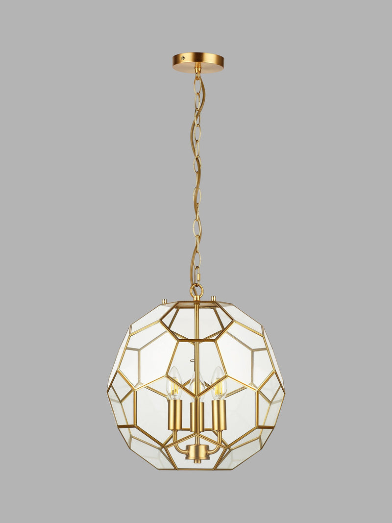 John Lewis geometric glass ball pendant ceiling light gold, UK version