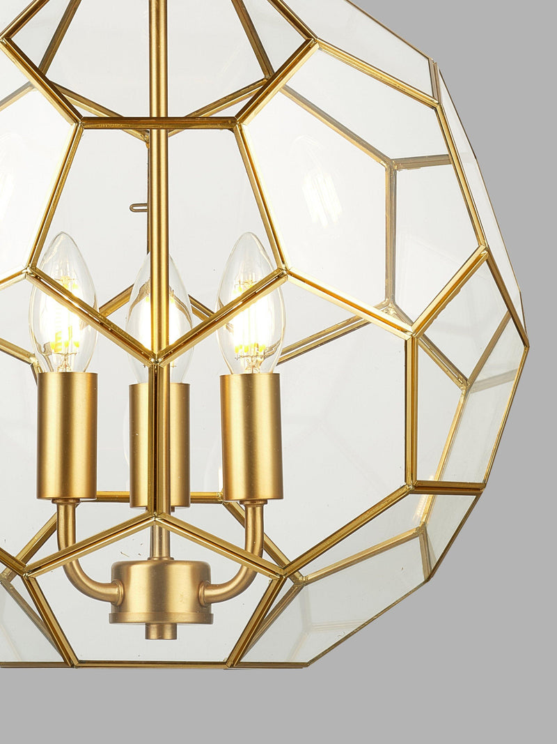 John Lewis geometric glass ball pendant ceiling light gold, UK version