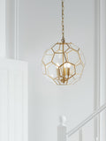 John Lewis geometric glass ball pendant ceiling light gold, UK version
