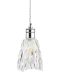 John Lewis Marlow crystal glass ceiling shade chrome 15x12.5cm (British brand)