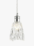 John Lewis Marlow crystal glass ceiling shade chrome 15x12.5cm (British brand)