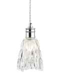 John Lewis Marlow crystal glass ceiling shade chrome 15x12.5cm (British brand)