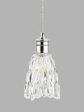 John Lewis Marlow crystal glass ceiling shade chrome 15x12.5cm (British brand)