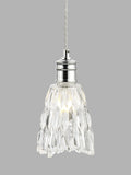 John Lewis Marlow crystal glass ceiling shade chrome 15x12.5cm (British brand)