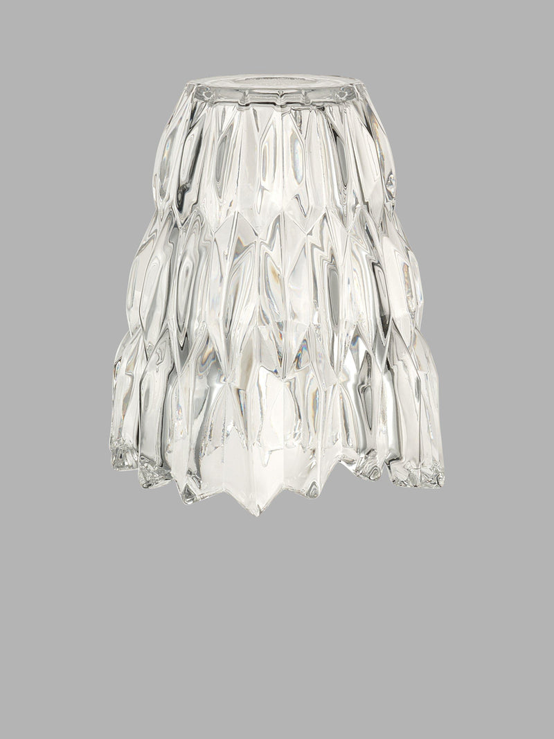 John Lewis Marlow crystal glass ceiling shade chrome 15x12.5cm (British brand)