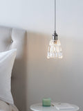 John Lewis Marlow crystal glass ceiling shade chrome 15x12.5cm (British brand)
