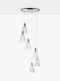John Lewis Marlow crystal glass pendant cluster chrome finish, imported from the UK