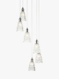 John Lewis Marlow crystal glass pendant cluster chrome finish, imported from the UK