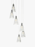 John Lewis Marlow crystal glass pendant cluster chrome finish, imported from the UK