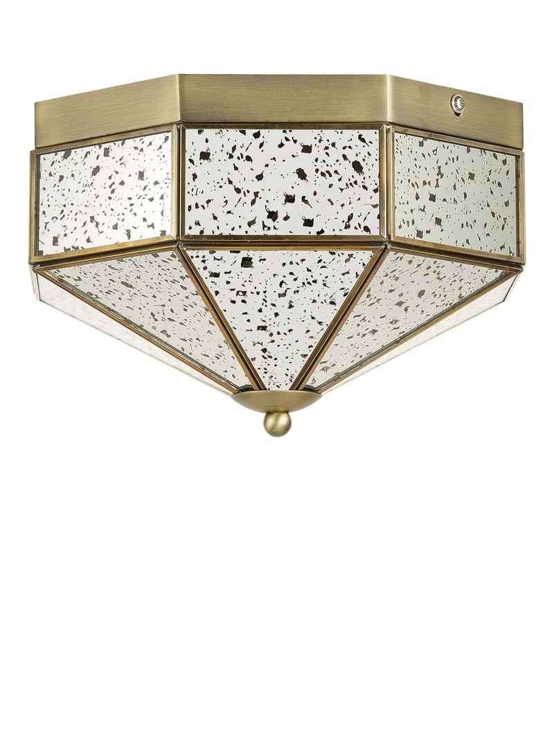 John Lewis Romy flush mount ceiling light with mirrored glass - British product