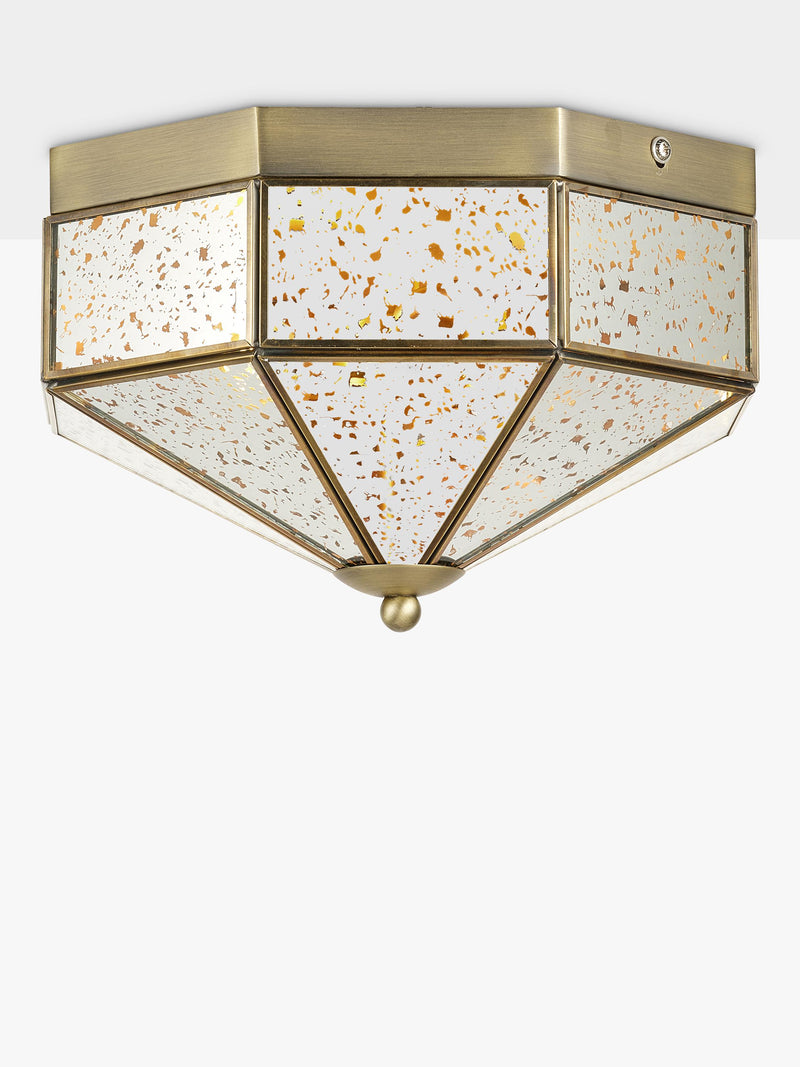 John Lewis Romy flush mount ceiling light with mirrored glass - British product
