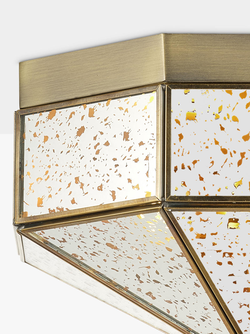 John Lewis Romy flush mount ceiling light with mirrored glass - British product