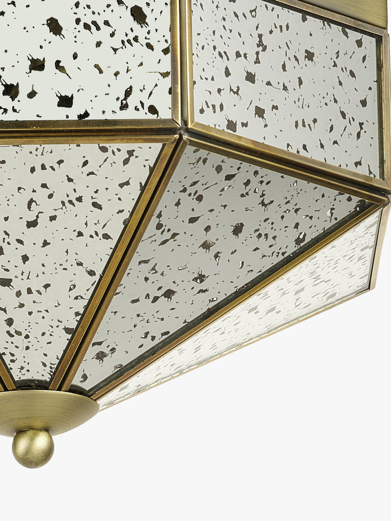 John Lewis Romy flush mount ceiling light with mirrored glass - British product