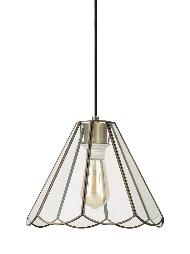 John Lewis scalloped pendant ceiling shade brass (British brand)