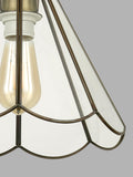 John Lewis scalloped pendant ceiling shade brass (British brand)
