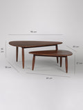 Swoon Abel nesting tables dark brown, imported from the UK