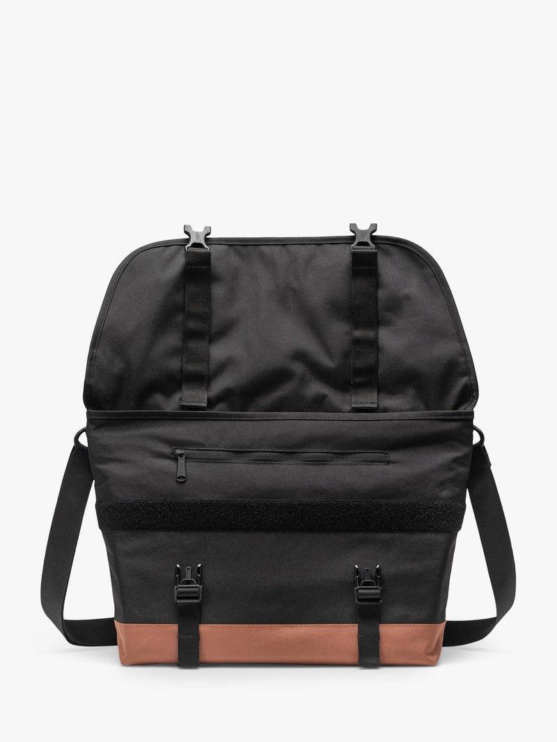 Herschel Supply Co. Cove Messenger Bag in Black and Saddle Brown - British product