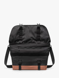 Herschel Supply Co. Cove Messenger Bag in Black and Saddle Brown - British product