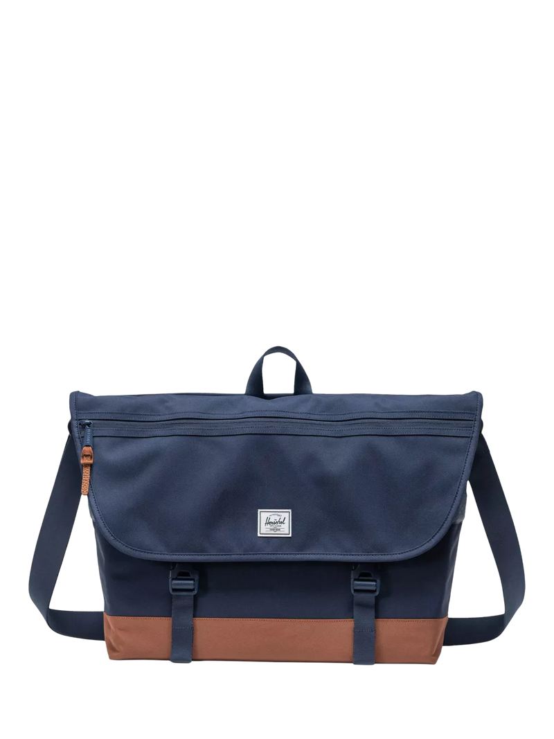 Herschel Supply Co. Cove Messenger Bag Black/Saddle Brown 2.5L
