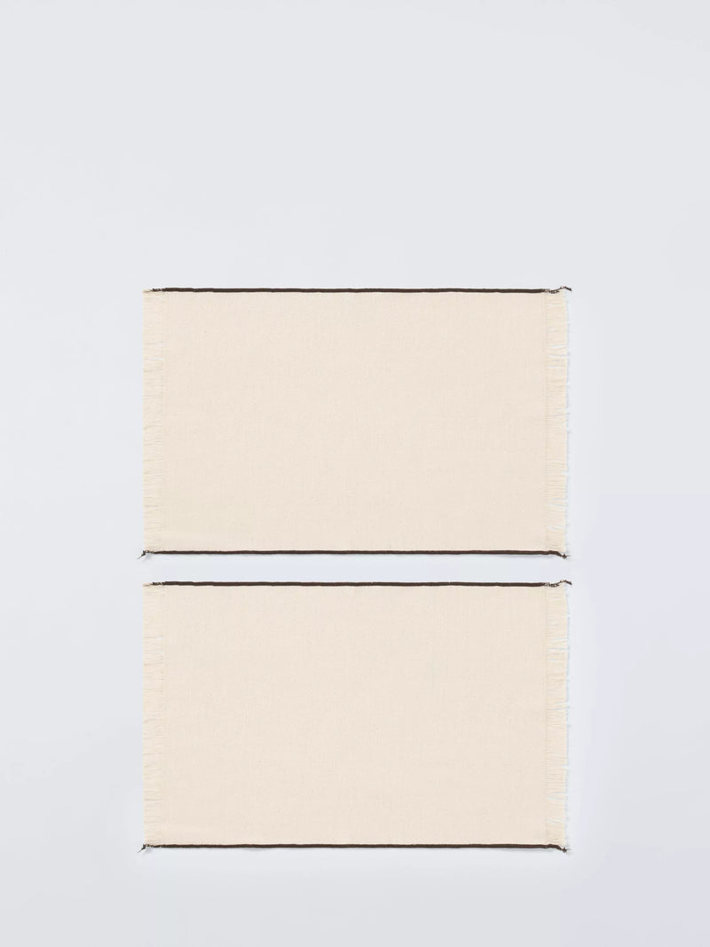 John Lewis cotton placemat set of 2 in cocoa - British product