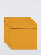 John Lewis John Lewis Farmhouse Stripe Cotton Napkin Set of 4 Auburn- Buy online at McGrocer