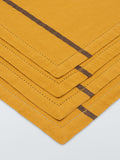 John Lewis cotton napkin set auburn stripe, imported from the UK