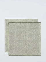 John Lewis John Lewis Farmhouse Linen Napkin Set of 2, Avocado- Buy online at McGrocer