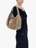 Apatchy London Charlie Suede shoulder bag, imported from the UK