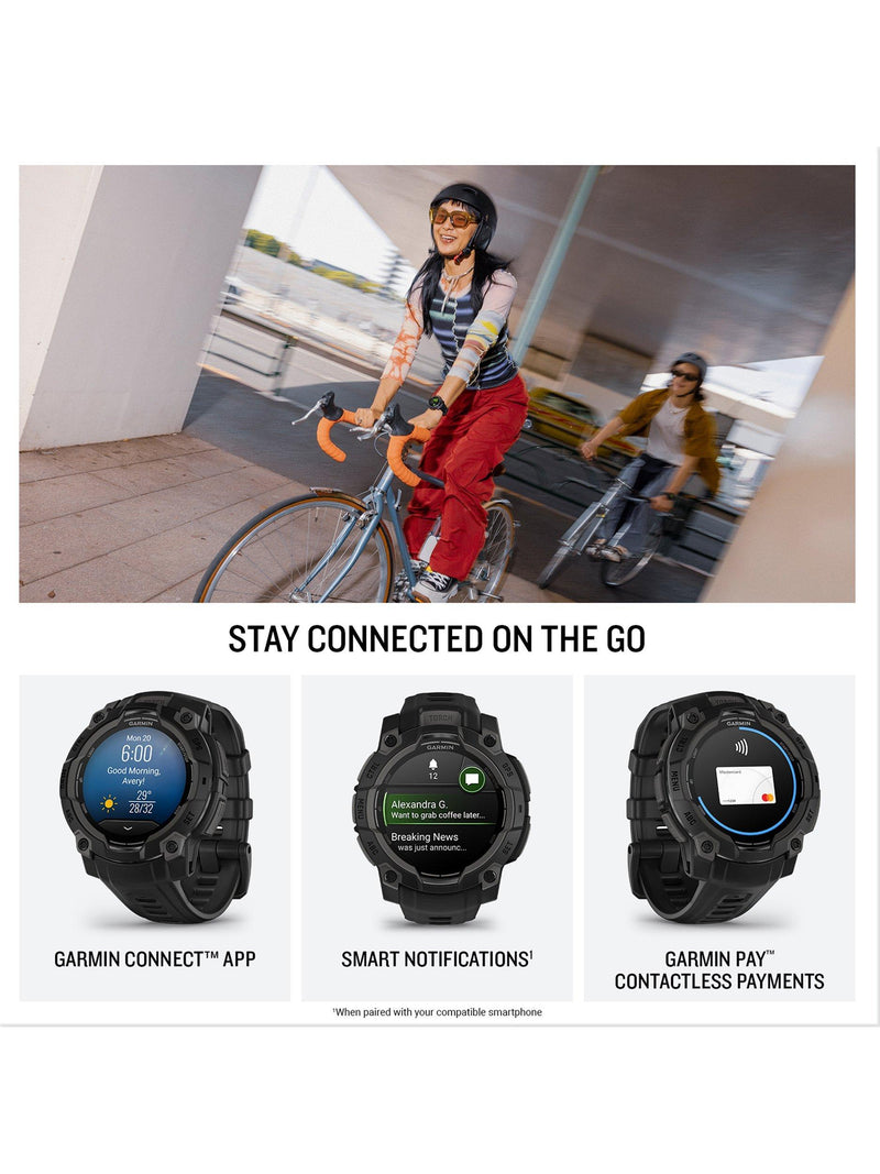 Garmin Instinct 3 rugged GPS smartwatch 45mm black, UK version