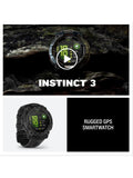Garmin Instinct 3 rugged GPS smartwatch 45mm black, UK version