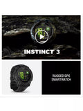 Garmin Instinct 3 rugged GPS smartwatch 45mm black, UK version